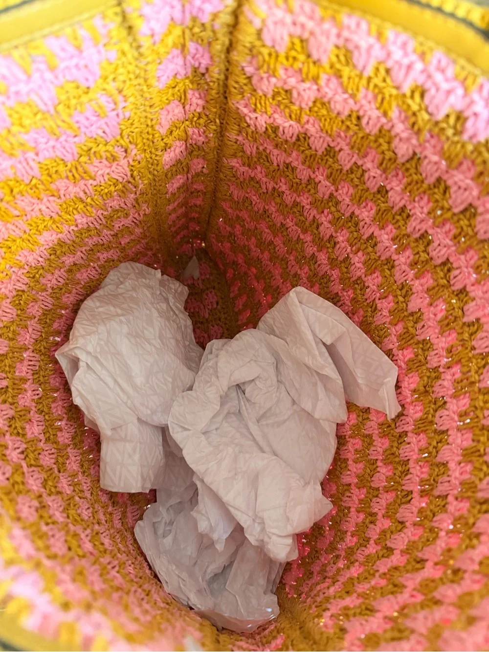 Tory Burch Woven Straw Tote Bag Pink Carnation / Turmeric Logo